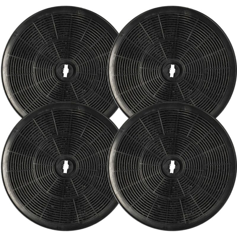 foto del prodotto vhbw 4x filtro a carboni attivi compatibile con gorenje df622n, dah301rf, 1god3a, df612w, dah301hv, df622e, dah510w, df612e cappe aspiranti 23 cm
