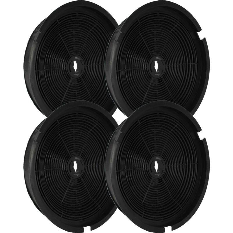 foto del prodotto vhbw 4x filtro a carboni attivi compatibile con indesit ig80gy, ig60gy, ie80gy, ie90gy, h892ix, ie60gy cappe aspiranti 19 cm