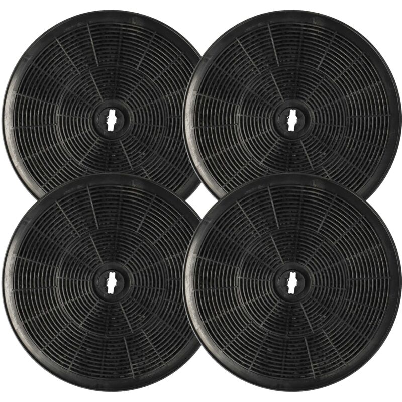 foto del prodotto vhbw 4x filtro a carboni attivi sostituisce gorenje mod.d230, 163644, 153255, as-azkf4100, ah031 per cappe aspiranti - 23 cm