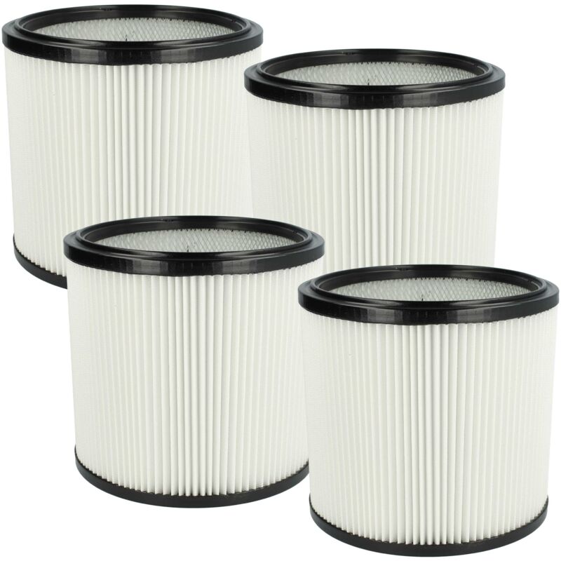 foto del prodotto vhbw 4x filtro a pieghe piatte compatibile con starmix gs 3078 pz, 2078 pz aspirapolvere nero bianco 3200 cm 