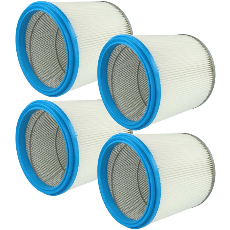 foto del prodotto vhbw 4x filtro a pieghe piatte compatibile con starmix hg 8, srp2hg8, hg 61 dw, hg 7, hg 6 aspirapolvere blu argento bianco