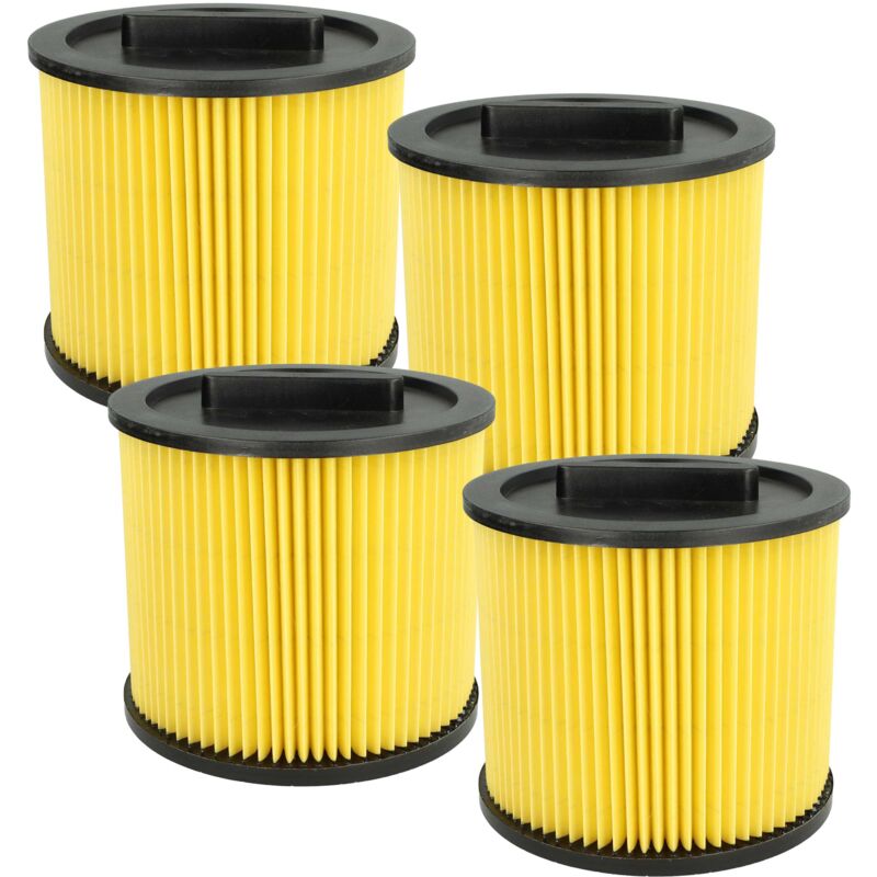 foto del prodotto vhbw 4x filtro a pieghe piatte compatibile con thomas power edition 1520 c, 1520, 1530 af aspirapolvere giallo nero