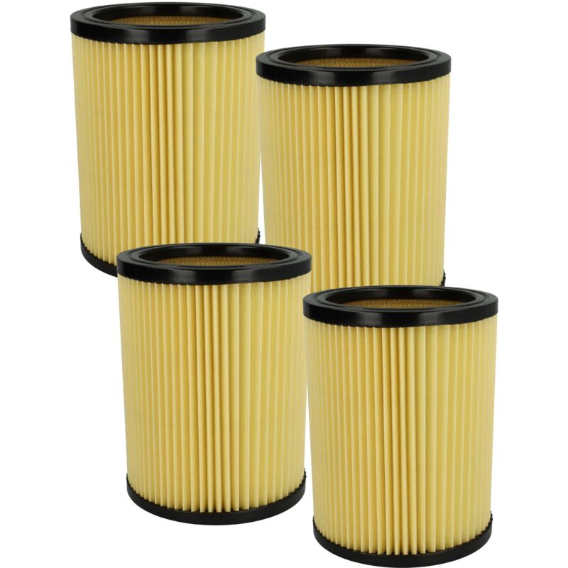 foto del prodotto vhbw 4x filtro a pieghe piatte sostituisce hikoki hitachi 750435, 710060 per aspirapolvere giallo nero
