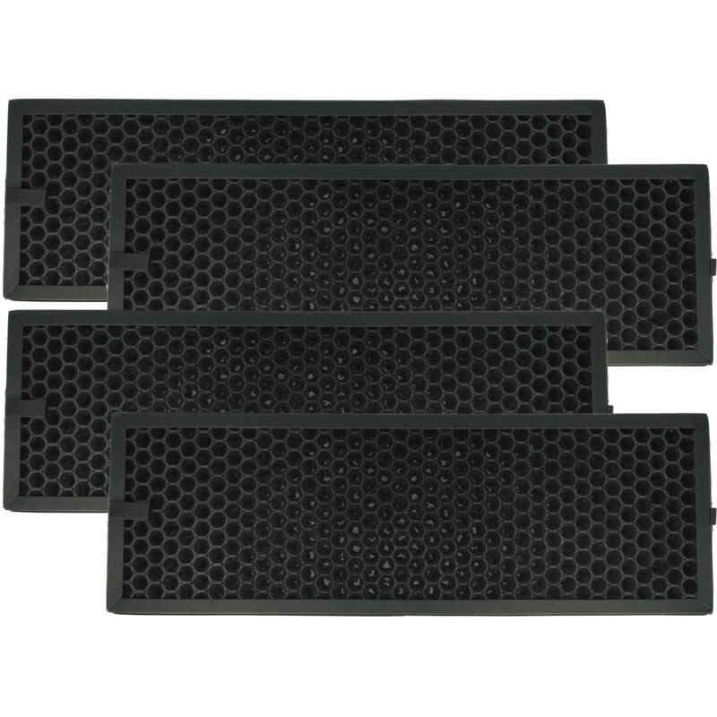 foto del prodotto vhbw 4x filtro ai carboni attivi sostituisce braun brfv1e per purificatore d aria filtro dell aria nero