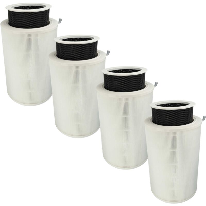 foto del prodotto vhbw 4x filtro aria sostituisce xiaomi scg4021gl per purificatore d aria filtro combinato prefiltro hepa carbone attivo