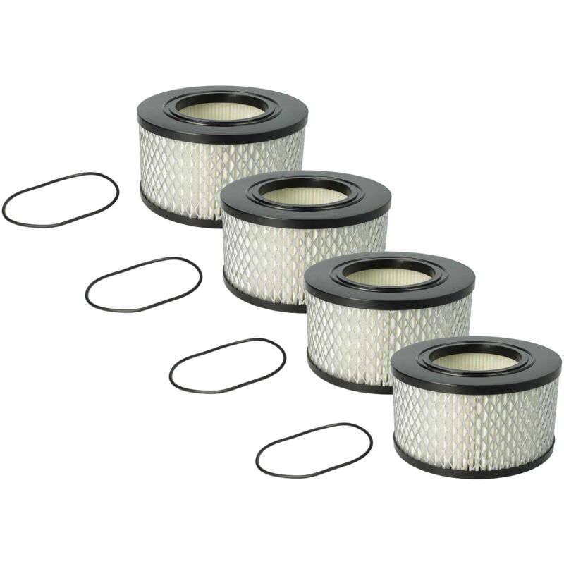 foto del prodotto vhbw 4x filtro compatibile con nilfisk vhs 42 l40 mc ic, 42 l40 hc ic aspirapolvere filtro hepa nero bianco