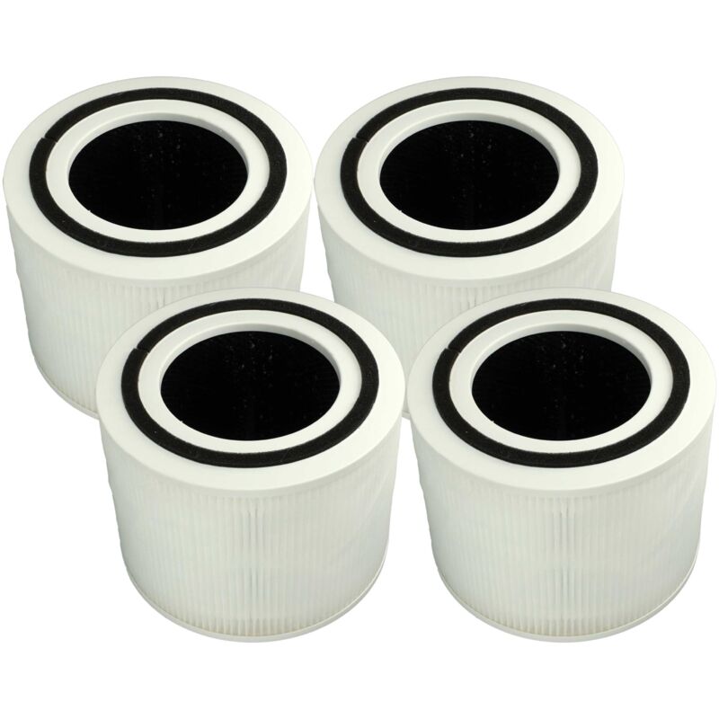 foto del prodotto vhbw 4x filtro hepa sostituisce levoit 817915027073 per purificatore d aria, filtro carboni attivi integrato