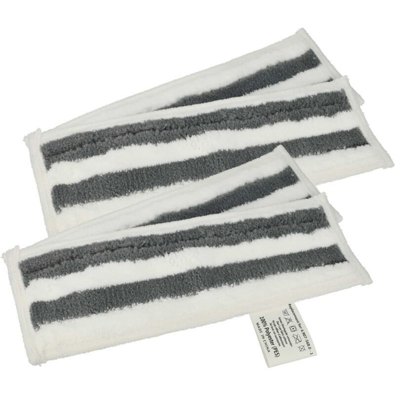 foto del prodotto vhbw 4x panno compatibile con k rcher sc 1 easyfix, sc 1 easyfix premium scopa a vapore microfibra, grigio bianco