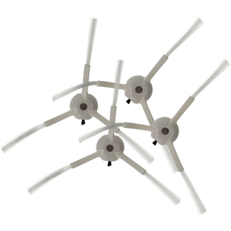 foto del prodotto vhbw 4x spazzola laterale compatibile con proscenic m7 pro, m7 robot aspirapolvere set spazzole, dx sx, bianco