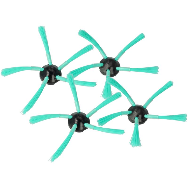 foto del prodotto vhbw 4x spazzola laterale compatibile con vorwerk folletto vr300, vr 300, vr 200, vr 7, vr200, vr7 robot aspirapolvere set spazzole, verde nero