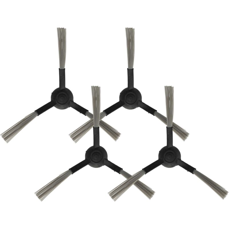 foto del prodotto vhbw 4x spazzola laterale compatibile con xiaomi viomi v2 pro v rvclm21b robot aspirapolvere set spazzole, dx sx, nero