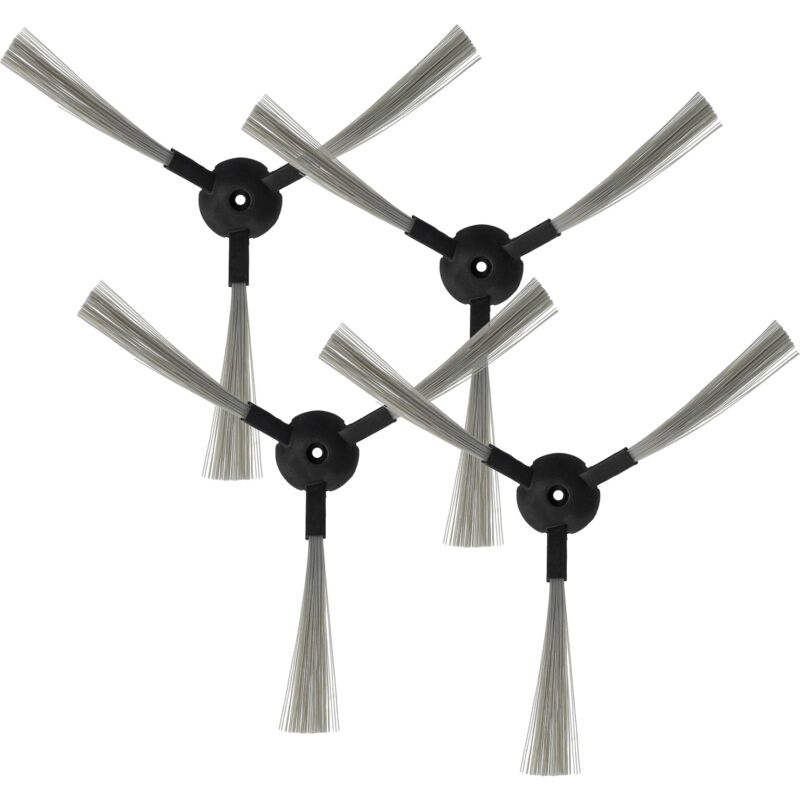foto del prodotto vhbw 4x spazzola laterale compatibile con xrobot xr210, xr510 robot aspirapolvere set spazzole, grigio nero