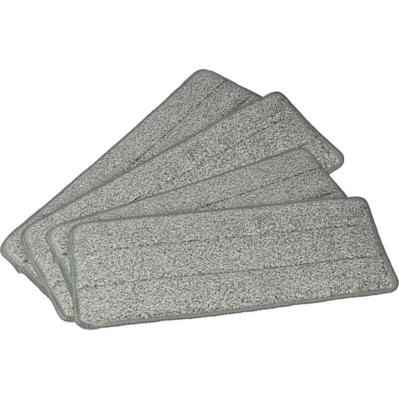 foto del prodotto vhbw 4x testina pulente compatibile con clean maxx 09996 mocio, lavapavimenti poliestere, grigio bianco