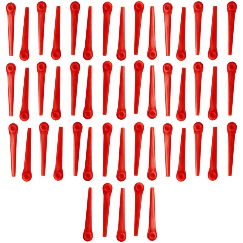 foto del prodotto vhbw 50x lama di ricambio compatibile con gardena accucut 2417 20, 2417, 400li 8840, 400li 8840 20 tagliabordi arancione, in plastica