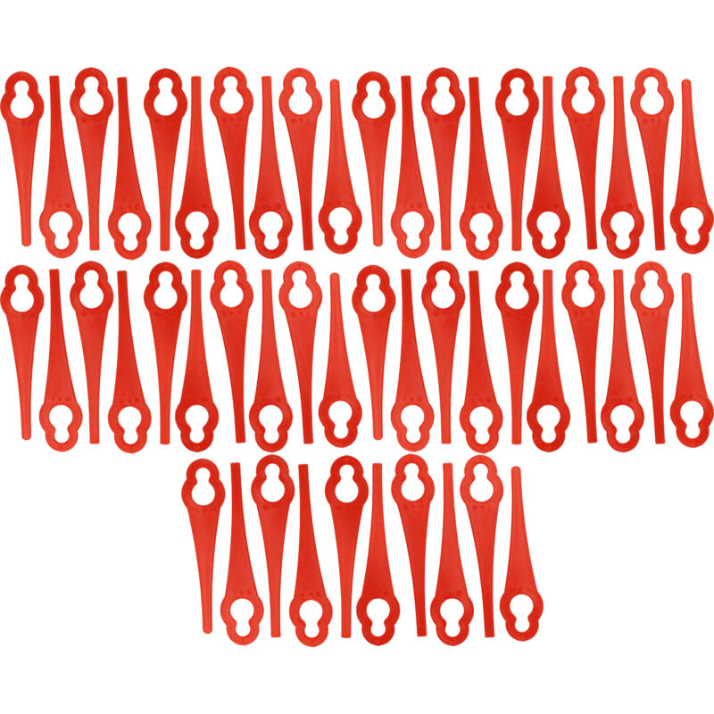 foto del prodotto vhbw 50x lama di ricambio compatibile con homebase sovereign st05 tagliabordi rosso, in nylon plastica