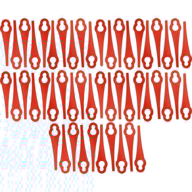 foto del prodotto vhbw 50x lama di ricambio compatibile con ozito pxclts 018 tagliabordi rosso, in nylon plastica