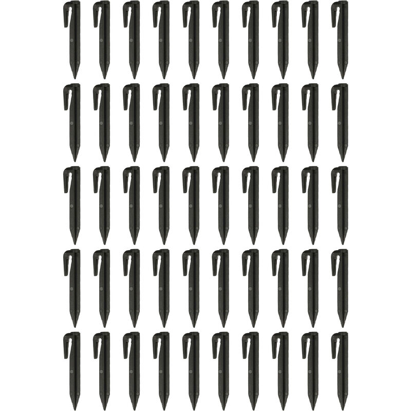 immagine 0 del prodotto vhbw 50x picchetti per cavo perimetrale compatibile con gardena sileno robot tosaerba set di ancoraggi, plastica, nero