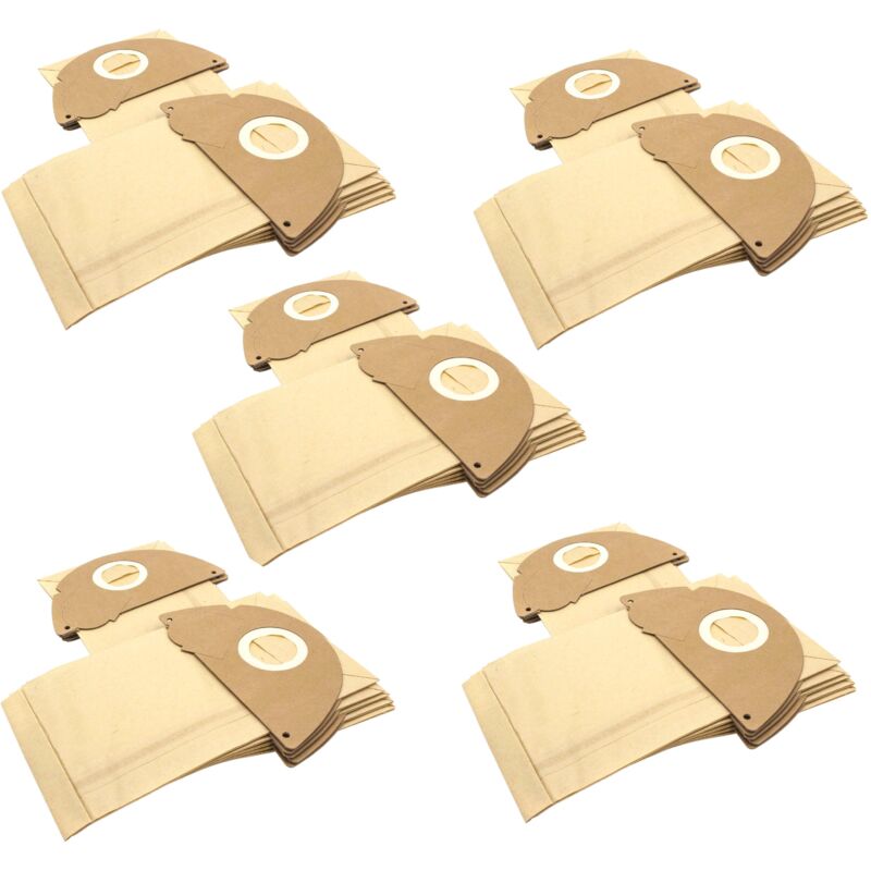 foto del prodotto vhbw 50x sacchetti compatibile con hoover org. gr. h 33, org. gr. h 34, s 4125 dry 15, s 5125 aqua 15, s 5135 aspirapolvere in carta, marrone