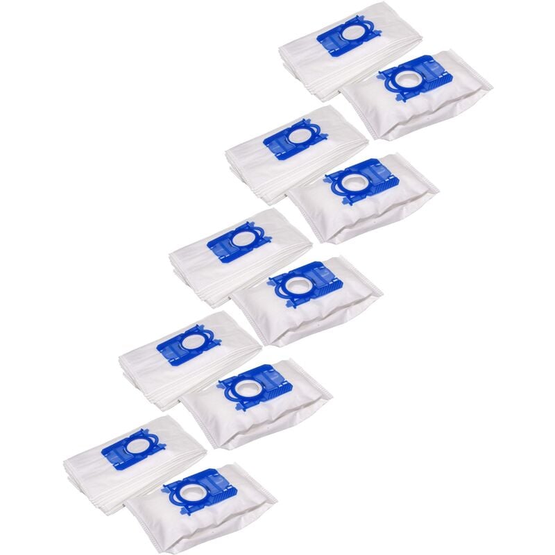 foto del prodotto vhbw 50x sacchetto compatibile con aeg electrolux zp 3500 3599 clario2 aspirapolvere in microfibra, 28cm x 17,5cm, bianco blu
