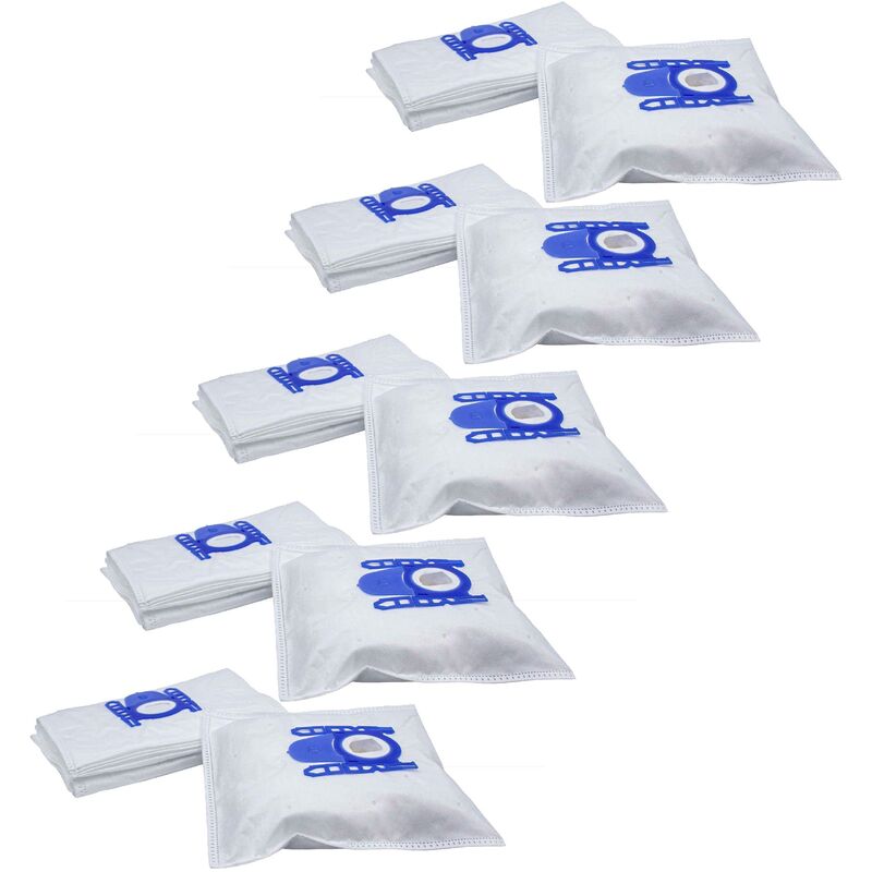 foto del prodotto vhbw 50x sacchetto compatibile con leclerc cv 201 aspirapolvere 27cm x 20cm bianco