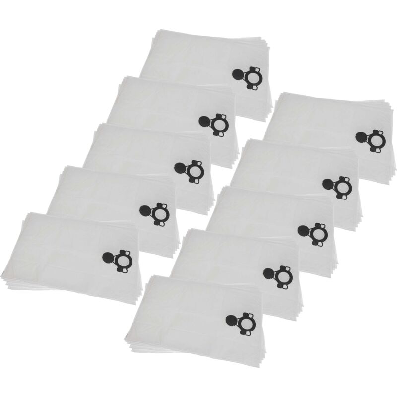 foto del prodotto vhbw 50x sacchetto compatibile con nilfisk flex s 44 l ac, s44 aspirapolvere microfibra, 52,5cm x 39cm bianco