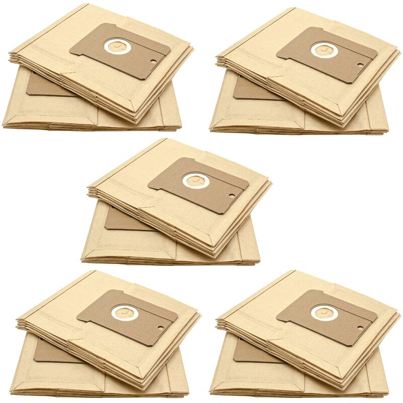 foto del prodotto vhbw 50x sacchetto compatibile con thomas premium el aspirapolvere in carta, 22, 25cm x 20,5cm, color sabbia