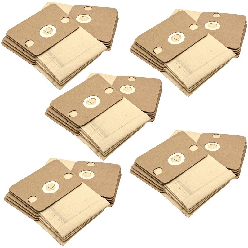 foto del prodotto vhbw 50x sacchetto dell aspirapolvere compatibile con rowenta ro 420, 425, 430, 450, 455, 460 aspirapolvere in carta, 22cm x 16,5cm, color sabbia