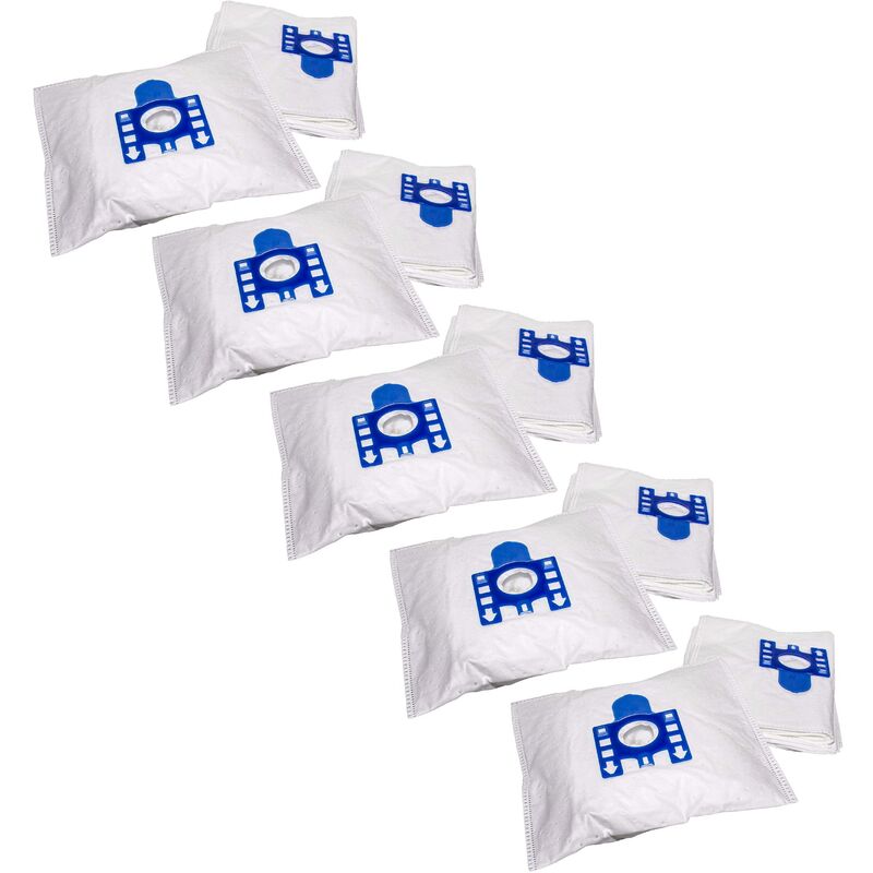 foto del prodotto vhbw 50x sacchetto sostituisce menalux t61 per aspirapolvere in microfibra, typ f j, 27cm x 20cm, bianco blu
