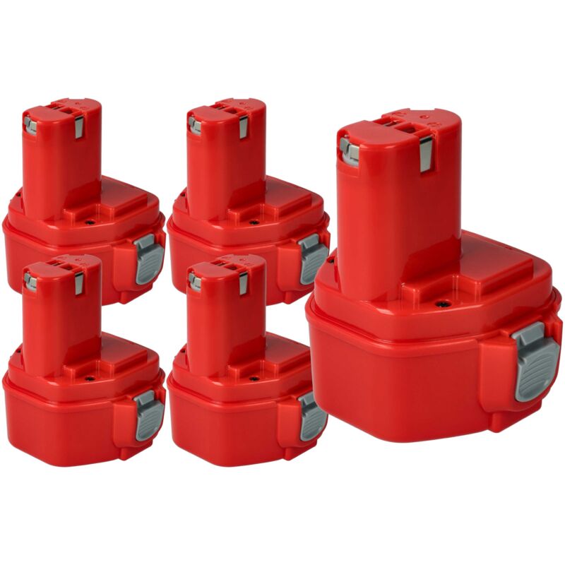 immagine 0 del prodotto vhbw 5x batteria compatibile con makita 8271, 8271dwae, 8271d, 8270d, 8270dwae, 8270dwale, 8270dwe, 8270dwpe utensile elettrico 3000 mah, nimh, 12