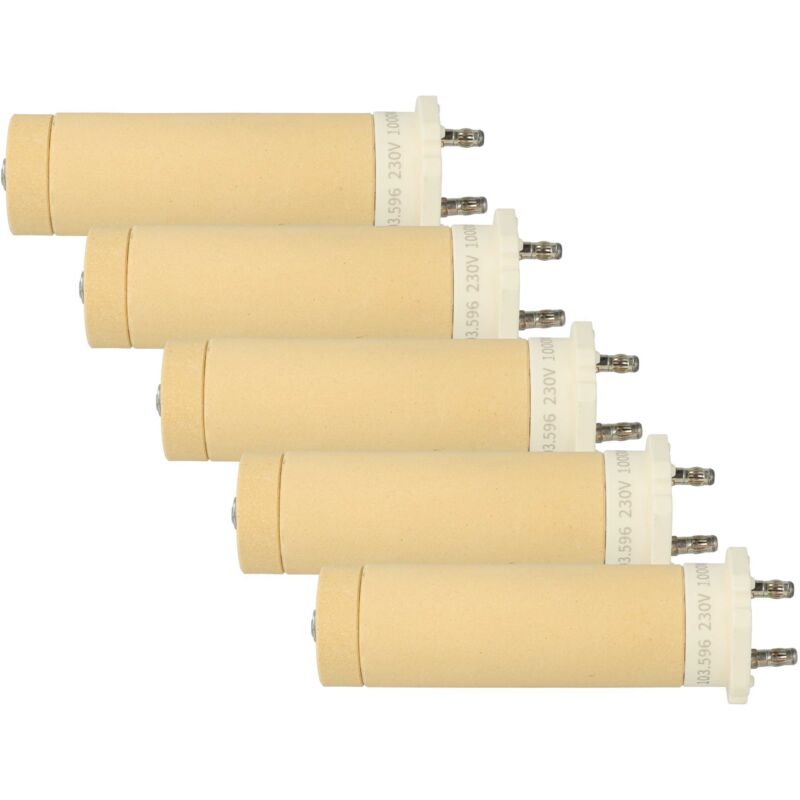 foto del prodotto vhbw 5x elemento riscaldante compatibile con leister triac s, at, st pistola di saldatura a aria calda nucleo in ceramica, 3 x 10,3 cm