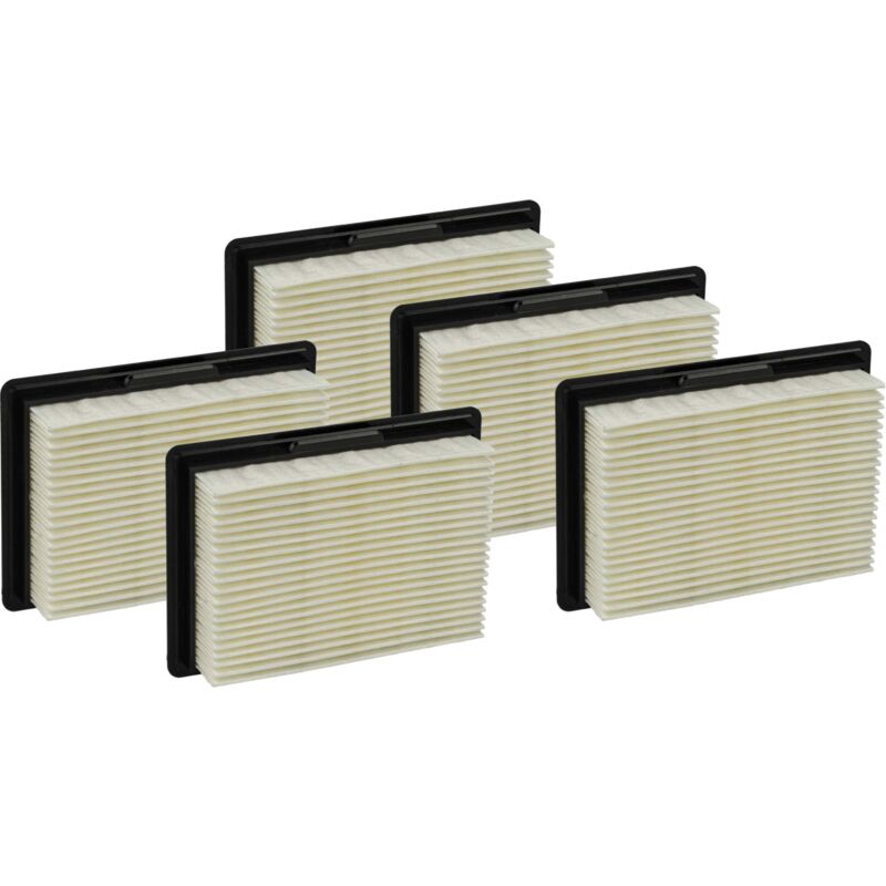 foto del prodotto vhbw 5x filtro a pieghe piatte compatibile con bosch gas 10.8 v li, 12 v, 12v professional aspirapolvere elemento filtrante