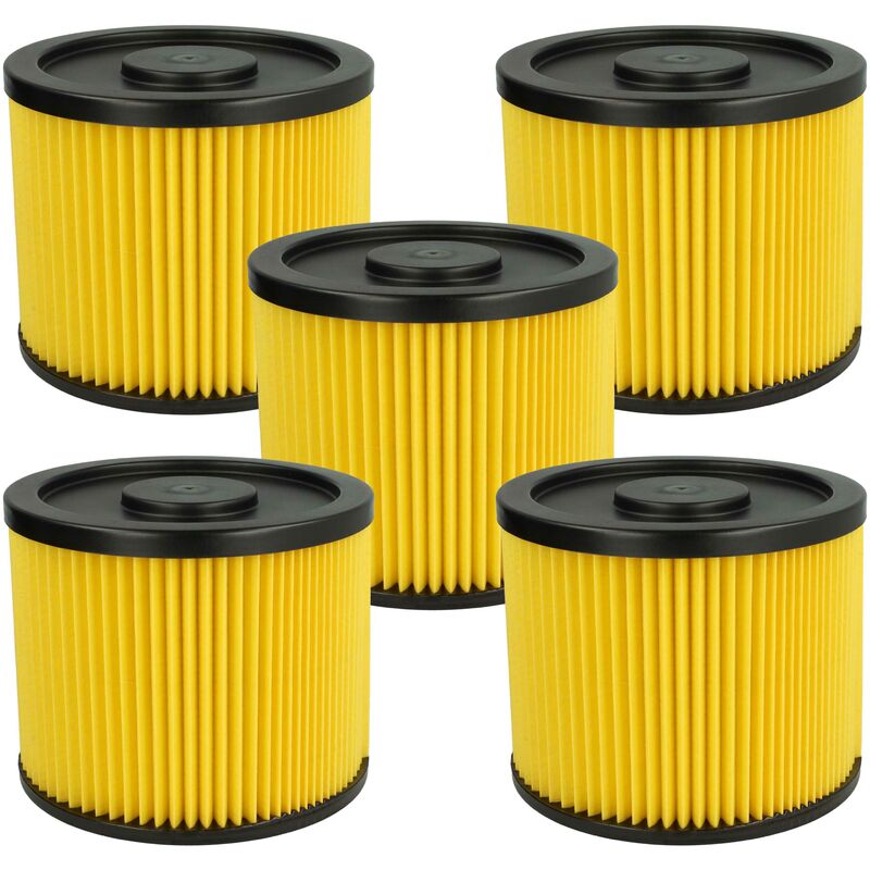 foto del prodotto vhbw 5x filtro a pieghe piatte compatibile con einhell bt vc 1250 1, as 1100, as 1100 inox, bt vc 1250 s, bt vc 1500 sa, bt vc 1250 sa aspirapolvere