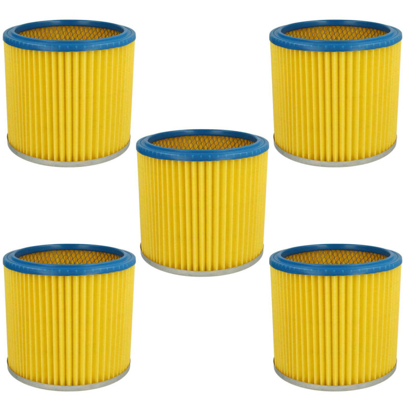 foto del prodotto vhbw 5x filtro a pieghe piatte compatibile con g de nts 1250 k aspirapolvere blu giallo
