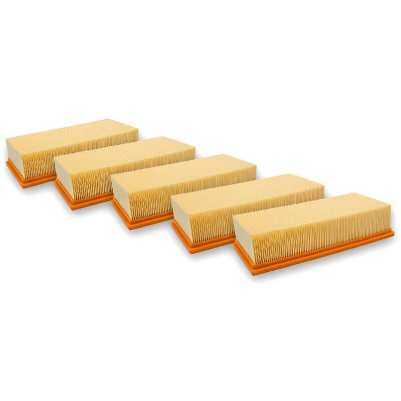 foto del prodotto vhbw 5x filtro a pieghe piatte compatibile con k rcher ivc 60 30 ap m z22, 60 30 ap, 60 24 2 ap aspirapolvere elemento filtrante