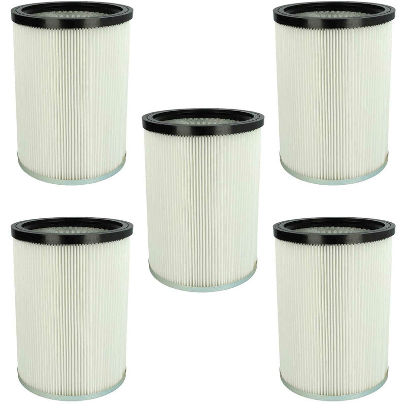 foto del prodotto vhbw 5x filtro a pieghe piatte compatibile con k rcher nt 70 1 jp, nt 70 2, nt 70 2 aus, nt 70 2 br, nt 70 2 eu aspirapolvere bianco