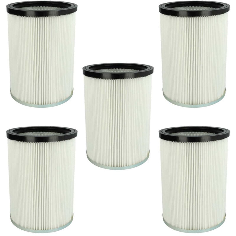 foto del prodotto vhbw 5x filtro a pieghe piatte compatibile con k rcher nt 70 2 gb, nt 70 2 adv eu, nt 70 2 me, nt 70 2 me eu aspirapolvere bianco