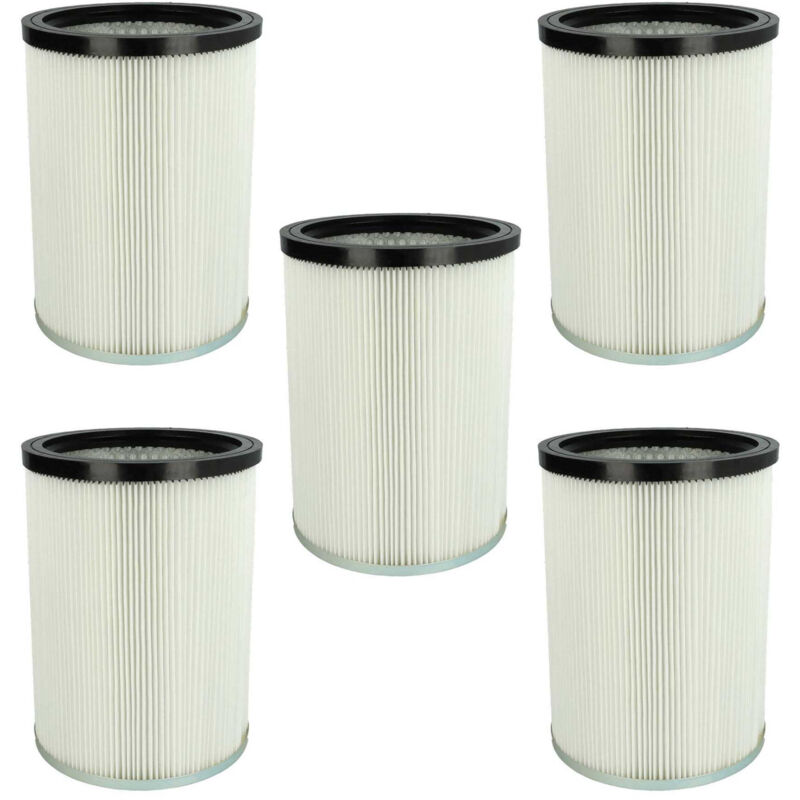 foto del prodotto vhbw 5x filtro a pieghe piatte compatibile con k rcher nt 70 2 me classic vex, nt 70 2 me classic edition eu, nt 70 2 me tc aspirapolvere bianco