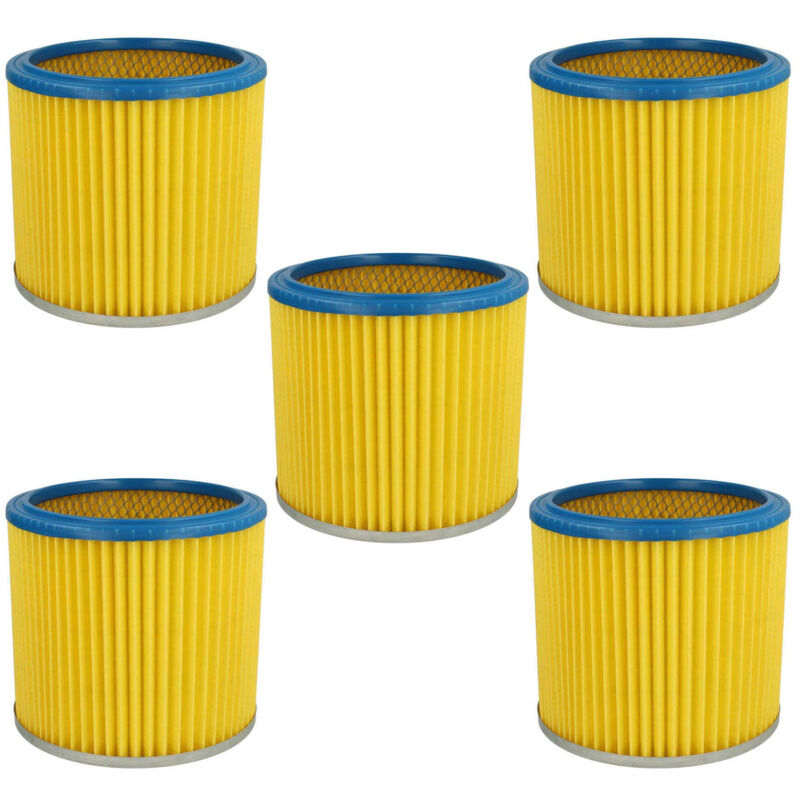 foto del prodotto vhbw 5x filtro a pieghe piatte compatibile con rowenta ru 520, ru 105 aspirapolvere blu giallo