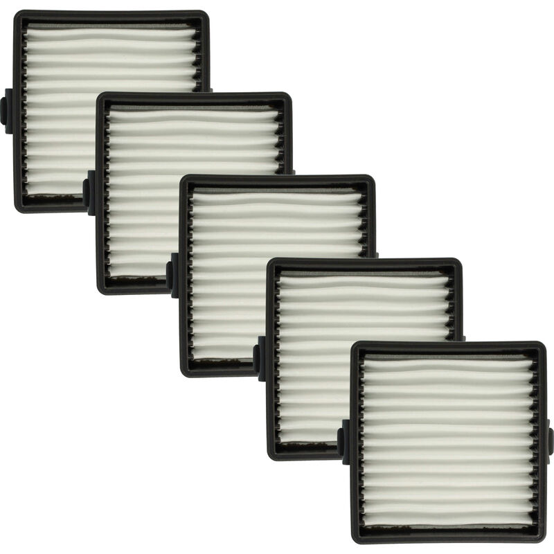 foto del prodotto vhbw 5x filtro a pieghe piatte compatibile con ryobi one plus, p712, p713 aspirapolvere portatile a batteria, aspirapolvere elemento filtrante