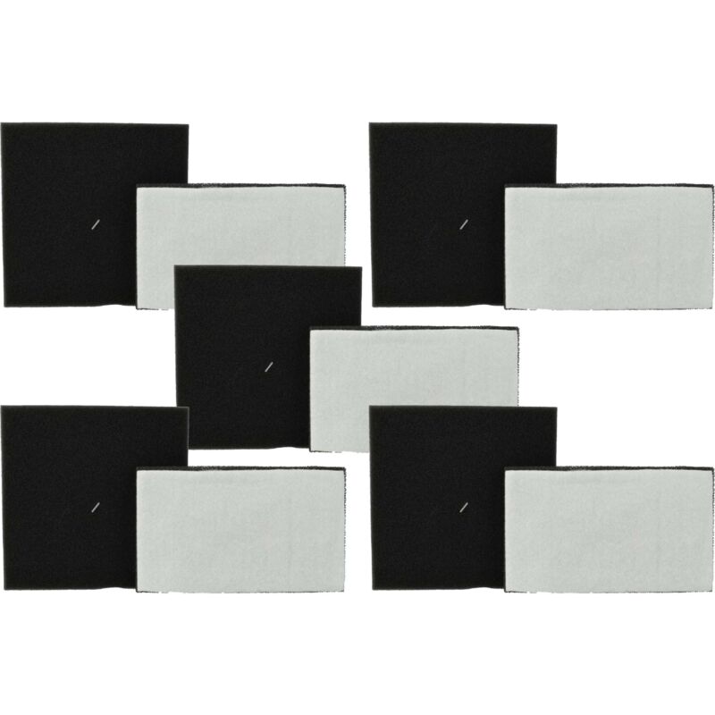 foto del prodotto vhbw 5x filtro aria di scarico, 5x inserto in gommapiuma compatibile con philips performer expert fc8720 fc8729 aspirapolvere