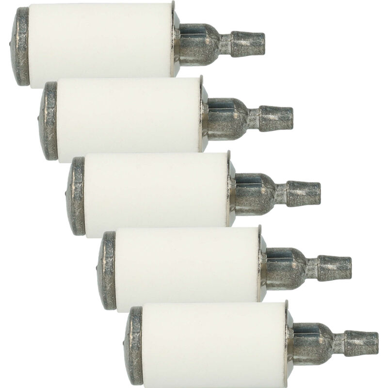 foto del prodotto vhbw 5x filtro carburante compatibile con poulan 2075 oc type 1 5, 20 d, 2075 type 1 5 dispositivo da giardinaggio come motosega, decespugliatore
