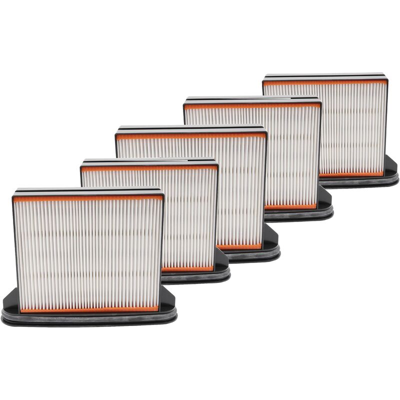 immagine 0 del prodotto vhbw 5x filtro compatibile con eibenstock dss 35 m, dss 35 ip, dss 35m ip aspirapolvere filtro hepa a pieghe a umido nero bianco grigio