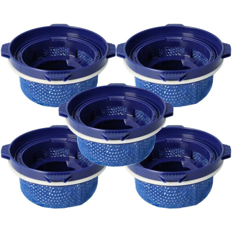 foto del prodotto vhbw 5x filtro compatibile con samsung vs20 a95993n, a95993w sa, r9042s2, a95823w sa, a95923n sa aspirapolvere filtro aria di scarico, blu