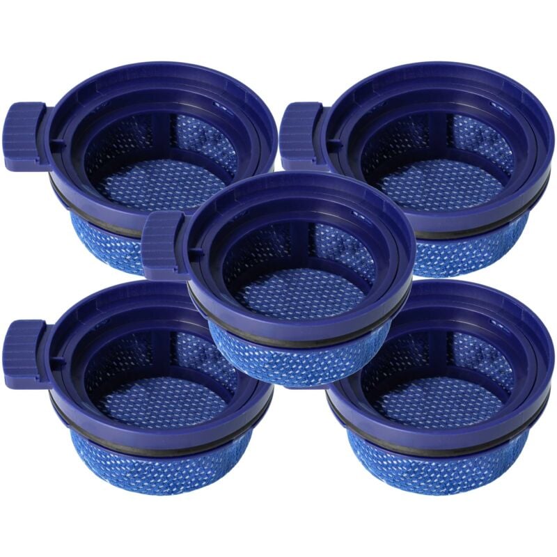 foto del prodotto vhbw 5x filtro compatibile con samsung vs20a 95923w aa, 958fwn, 95923b aa, 95923n aa aspirapolvere filtro aria di scarico, blu