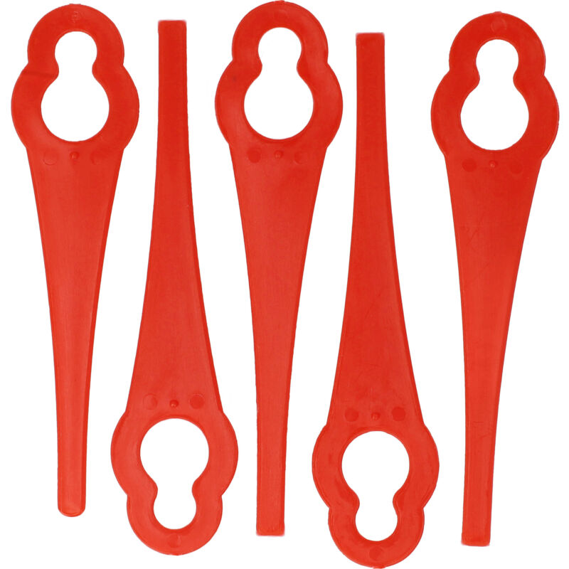 foto del prodotto vhbw 5x lama di ricambio compatibile con florabest frt a20 a1, frt 20 a1 tagliabordi rosso, in nylon plastica