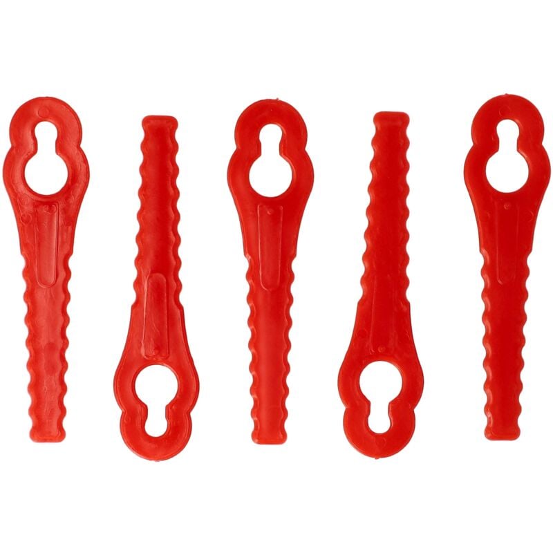 foto del prodotto vhbw 5x lama di ricambio compatibile con g de rt 18 0, rt 18 201 05 tagliabordi rosso, in plastica