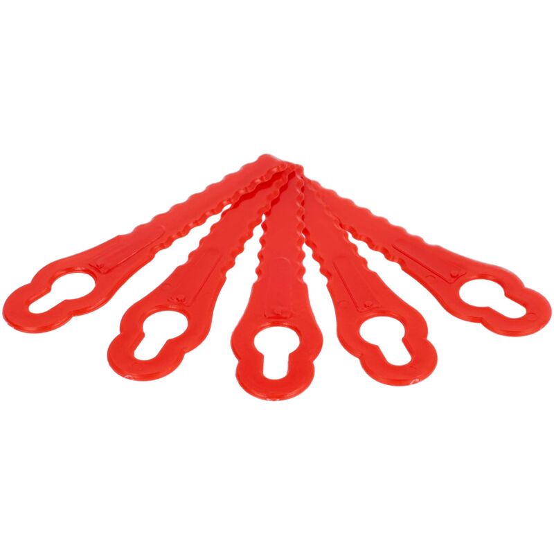 foto del prodotto vhbw 5x lama di ricambio sostituisce grizzly 91094326 per tagliaerba rosso, in poliammide