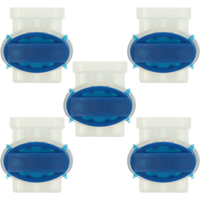 foto del prodotto vhbw 5x morsetti per filo perimetrale compatibile con ambrogio robot tagliaerba connettori impermeabili, trasparente blu