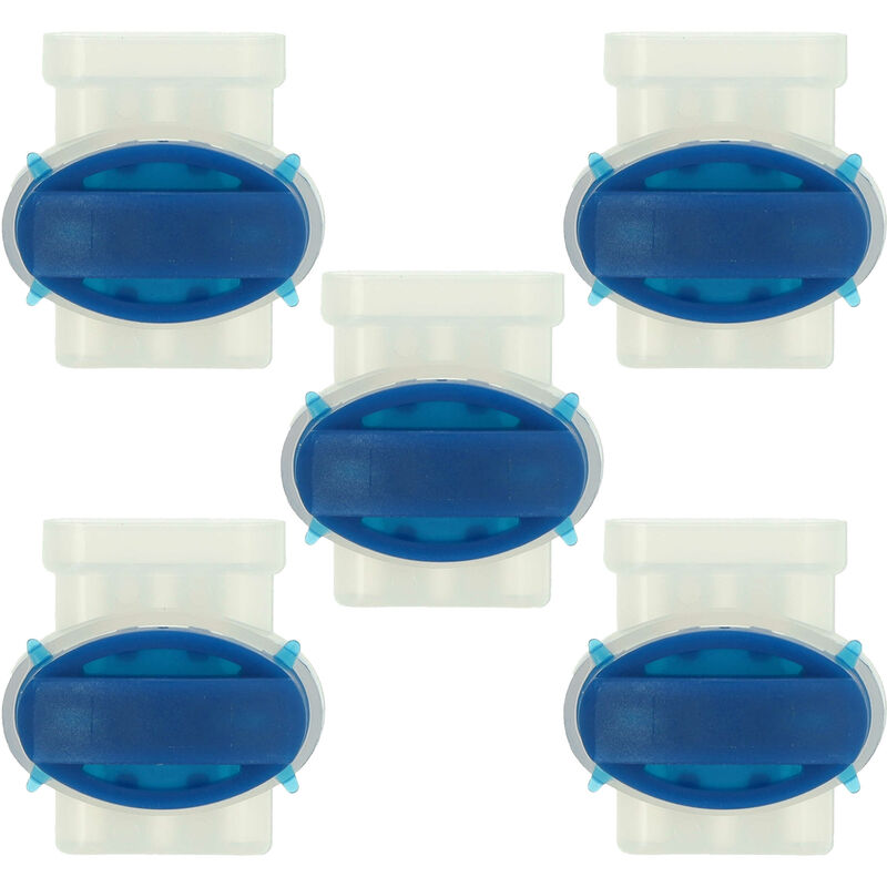 foto del prodotto vhbw 5x morsetti per filo perimetrale compatibile con bosch indego 1200 connect robot tagliaerba connettori impermeabili trasparente blu