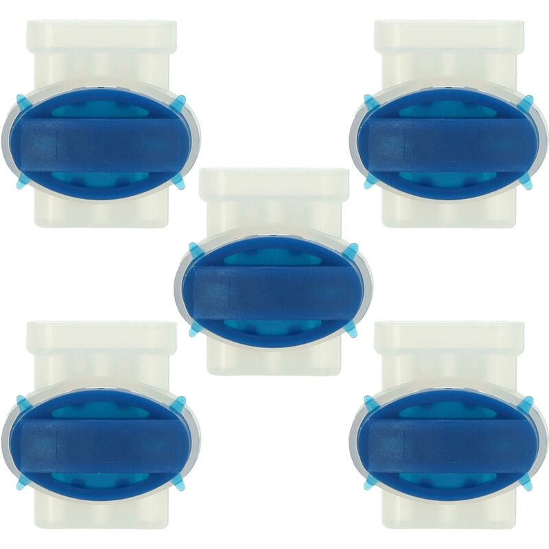 foto del prodotto vhbw 5x morsetti per filo perimetrale compatibile con k rcher robot tagliaerba - connettori impermeabili trasparente / blu